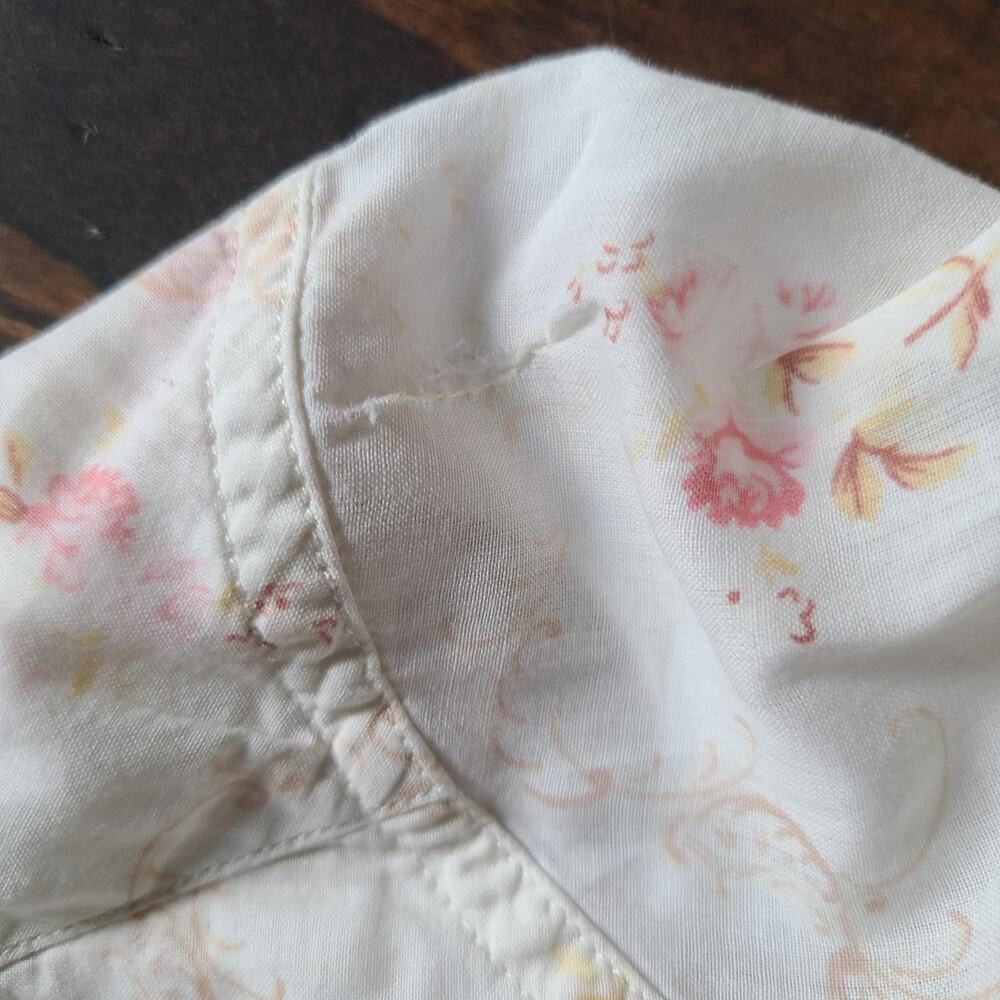 VTG Polo Jeans Co Ralph Lauren Western Shirt Small Pink Floral Pearl Snap Y2K - Picture 8 of 8